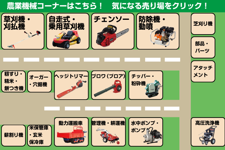 農業機械売り場