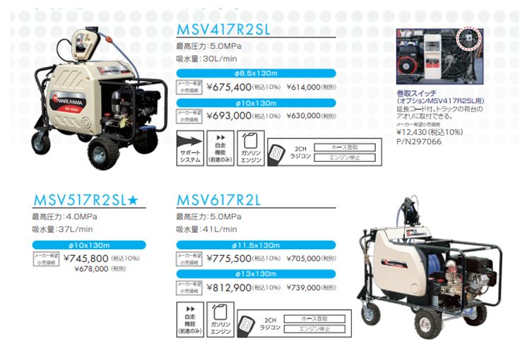 公式サイト MARUYAMA 丸山製作所 アルティフロー動噴 MS417 ※単体動噴