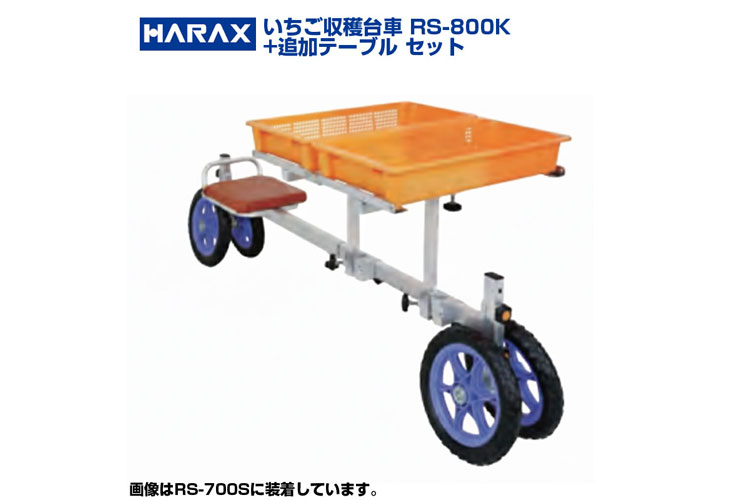 土耕栽培いちご農家さんに朗報！収穫台車ラクエモン RS-800Kなら、座っ
