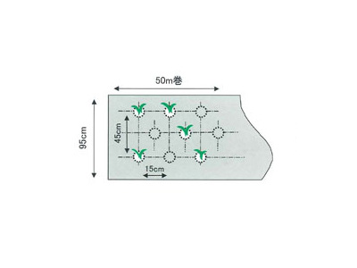 イワタニ 菜園用フリーホール防虫シルバーマルチ 0.02mm×95cm×50m