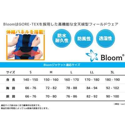 ゴアテックス Bloom ジャケット ロイヤルブルー L