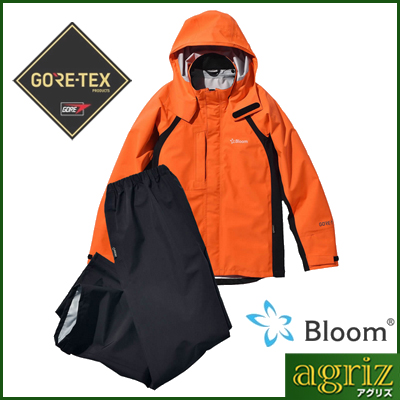 ゴアテックス Bloom ウェアー フラッシュオレンジ S （ジャケット・パンツのセット）