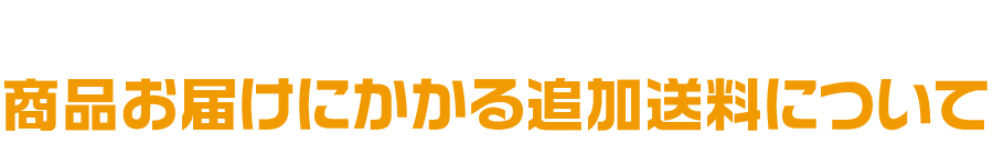 商品お届けにかかる追加送料について